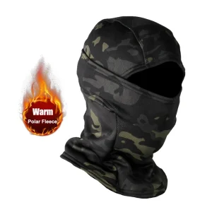 Winter Fleece Camouflage Balaclava – Cold-Proof Full Face Mask for Skiing, Cycling, Hunting & Motorcycle Helmet Lining