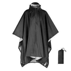 Outdoor Military Raincoat Waterproof Poncho For Camping Hiking Travel Motorcycle Cover Tent Protections With Hood And Sleeves
